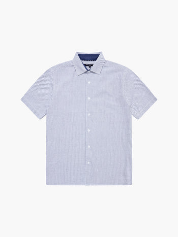 Ticking Stripe Short Sleeve Shirt