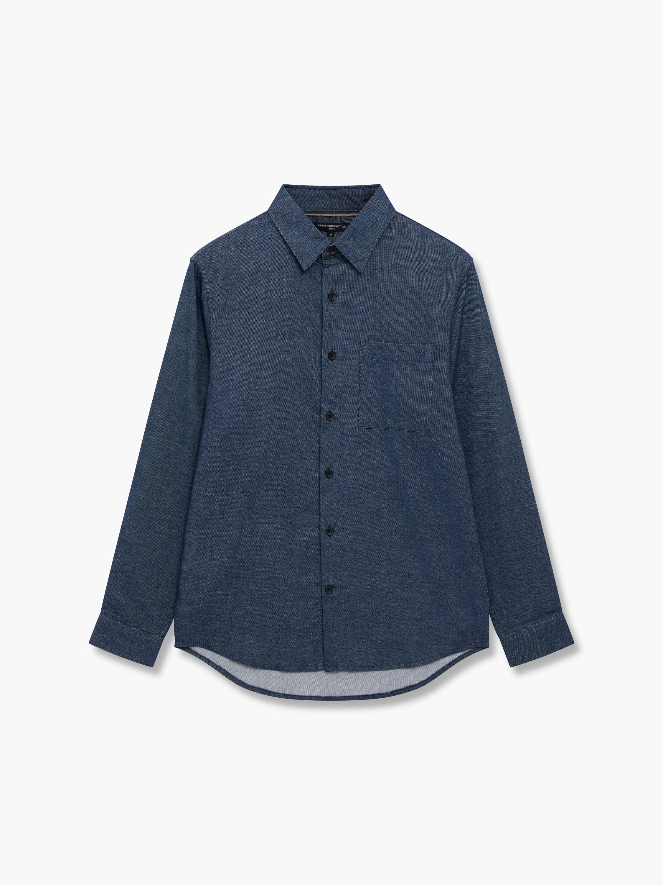 Long Sleeve Melange Flannel Shirt