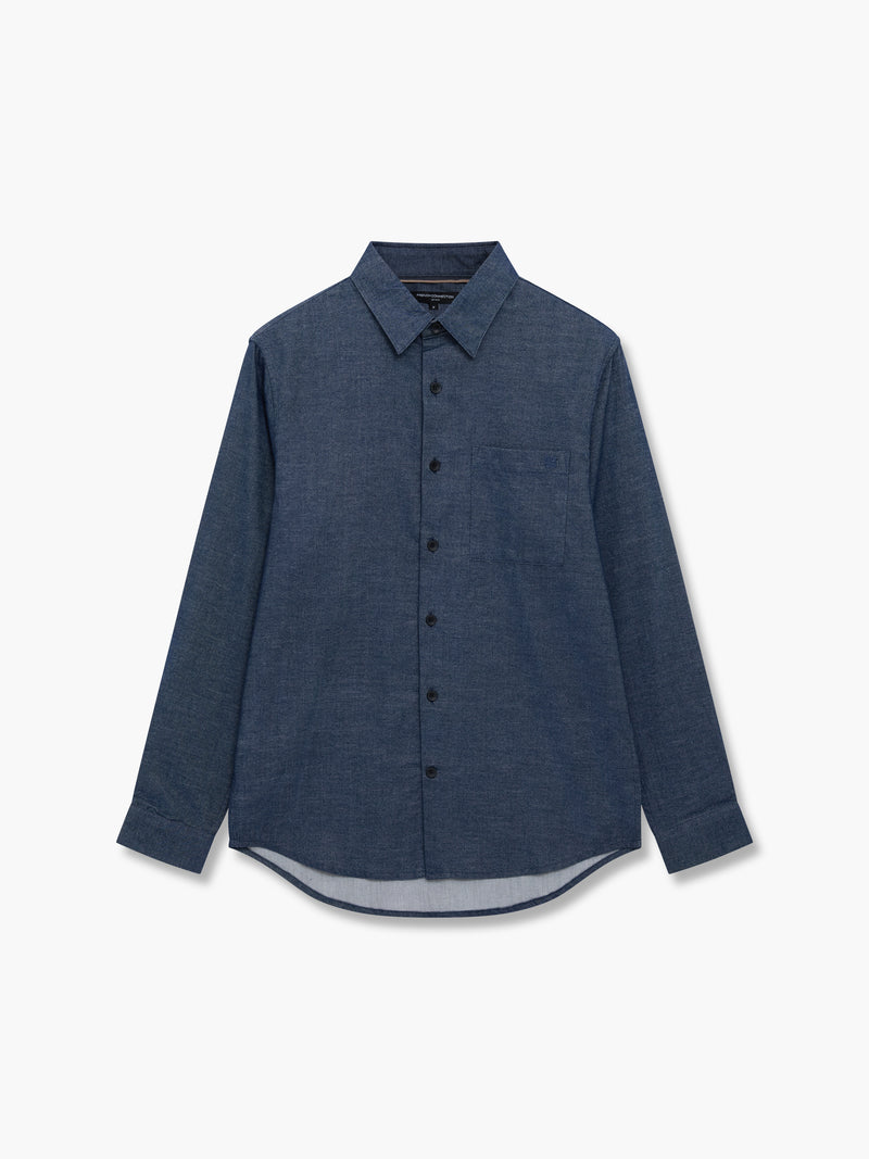 Long Sleeve Melange Flannel Shirt