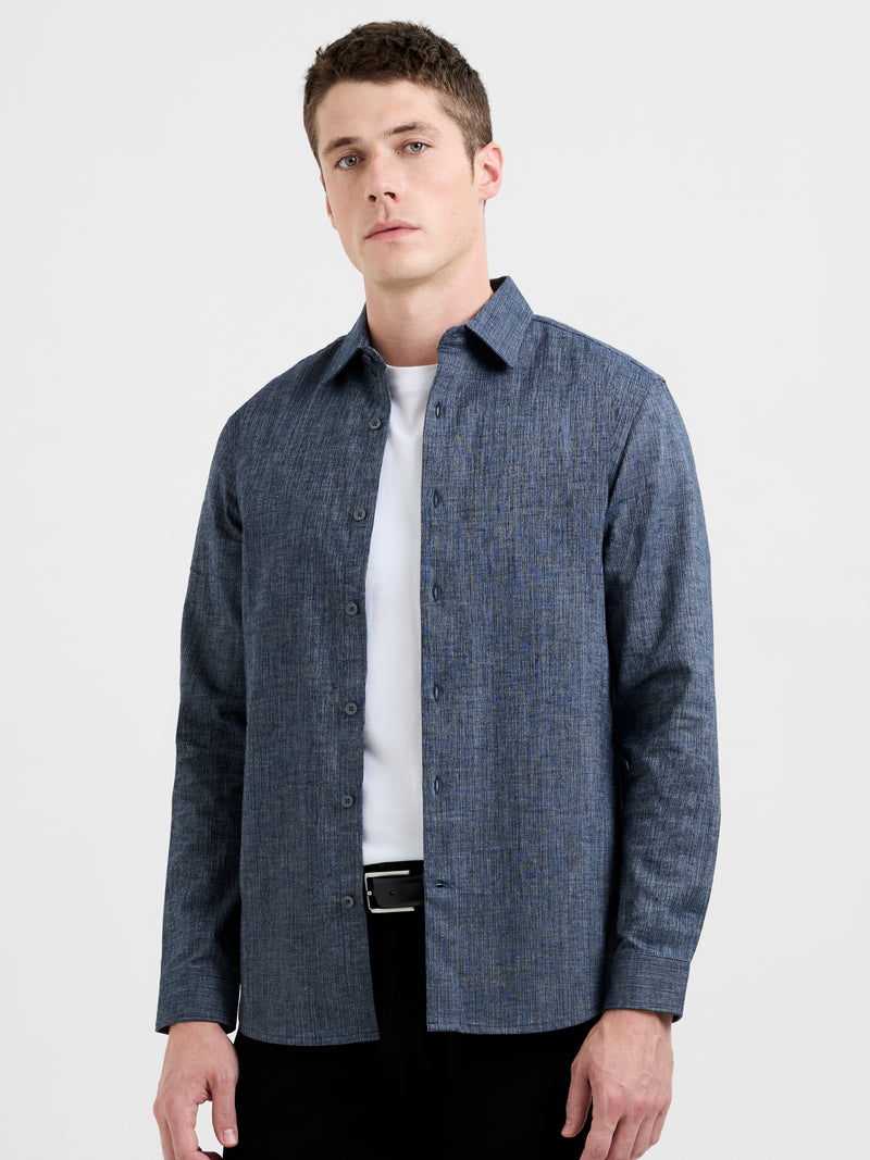 Structured Regular Fit Long Sleeve Shirt