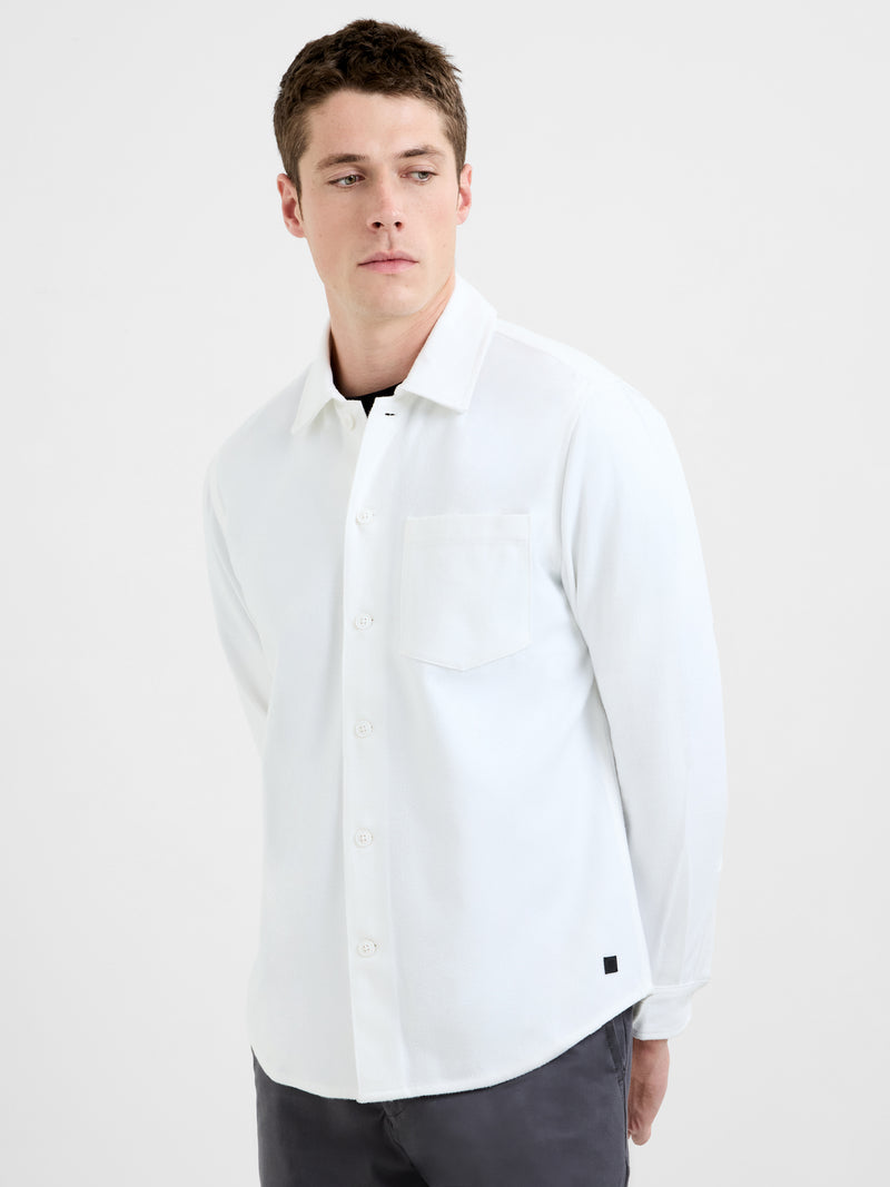 Viscose Blend Twill Long Sleeve Shirt
