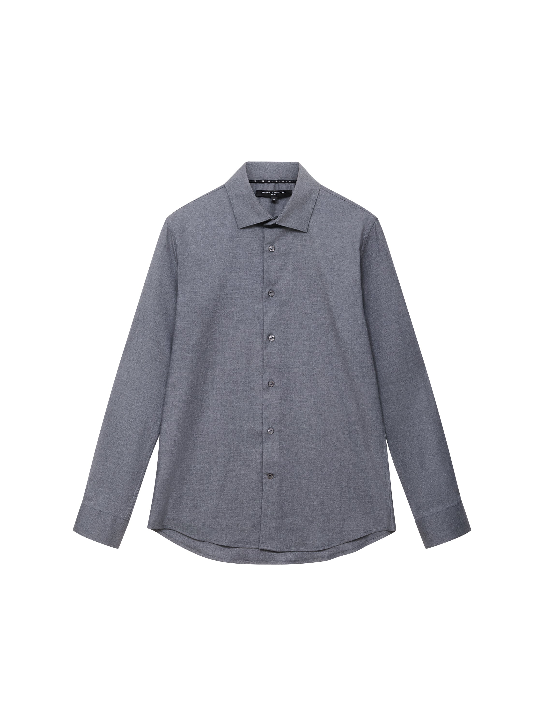Slim Fit Wool Blend Long Sleeve Shirt
