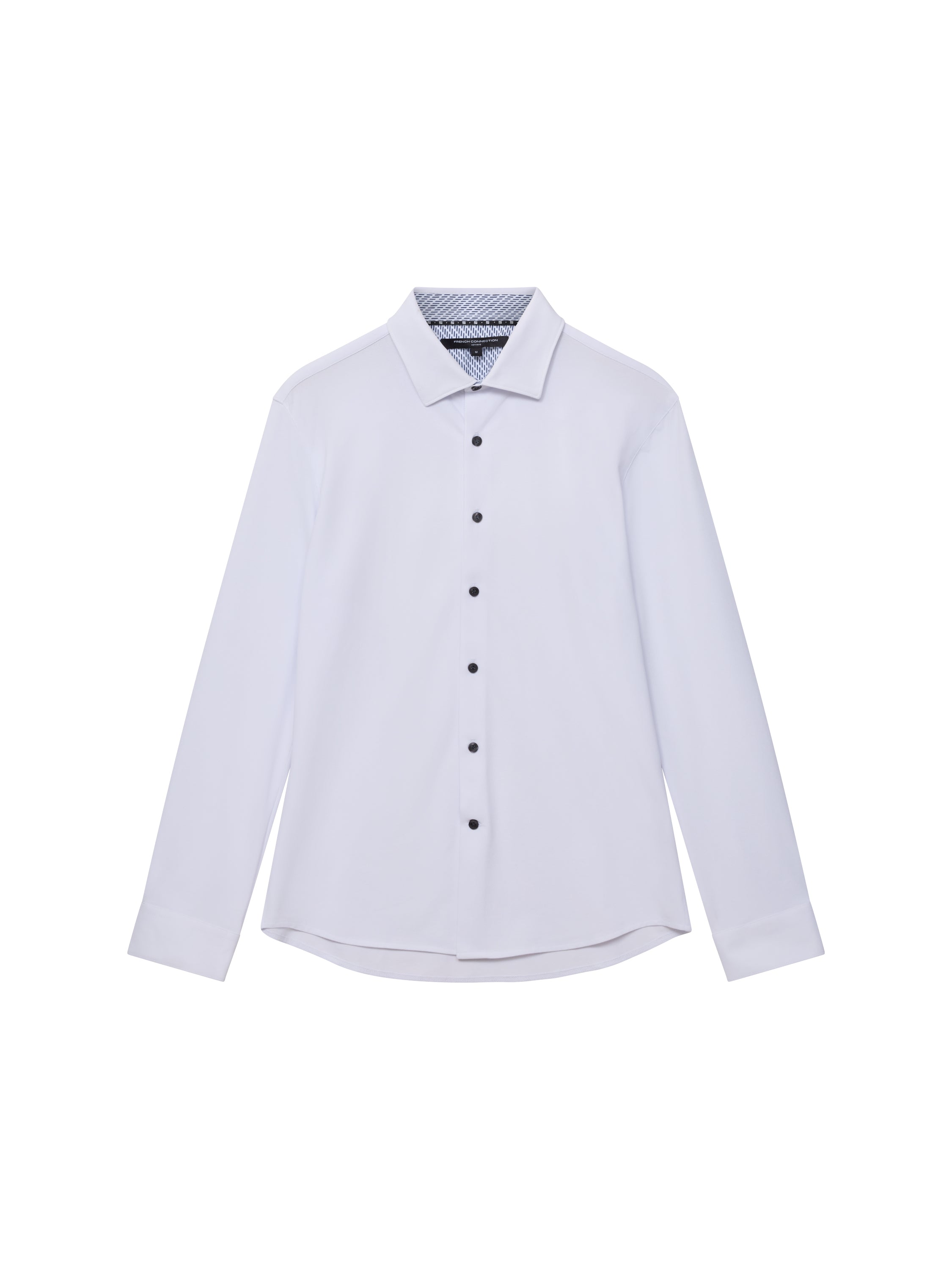 Slim Fit Contrast Detail Long Sleeve Shirt