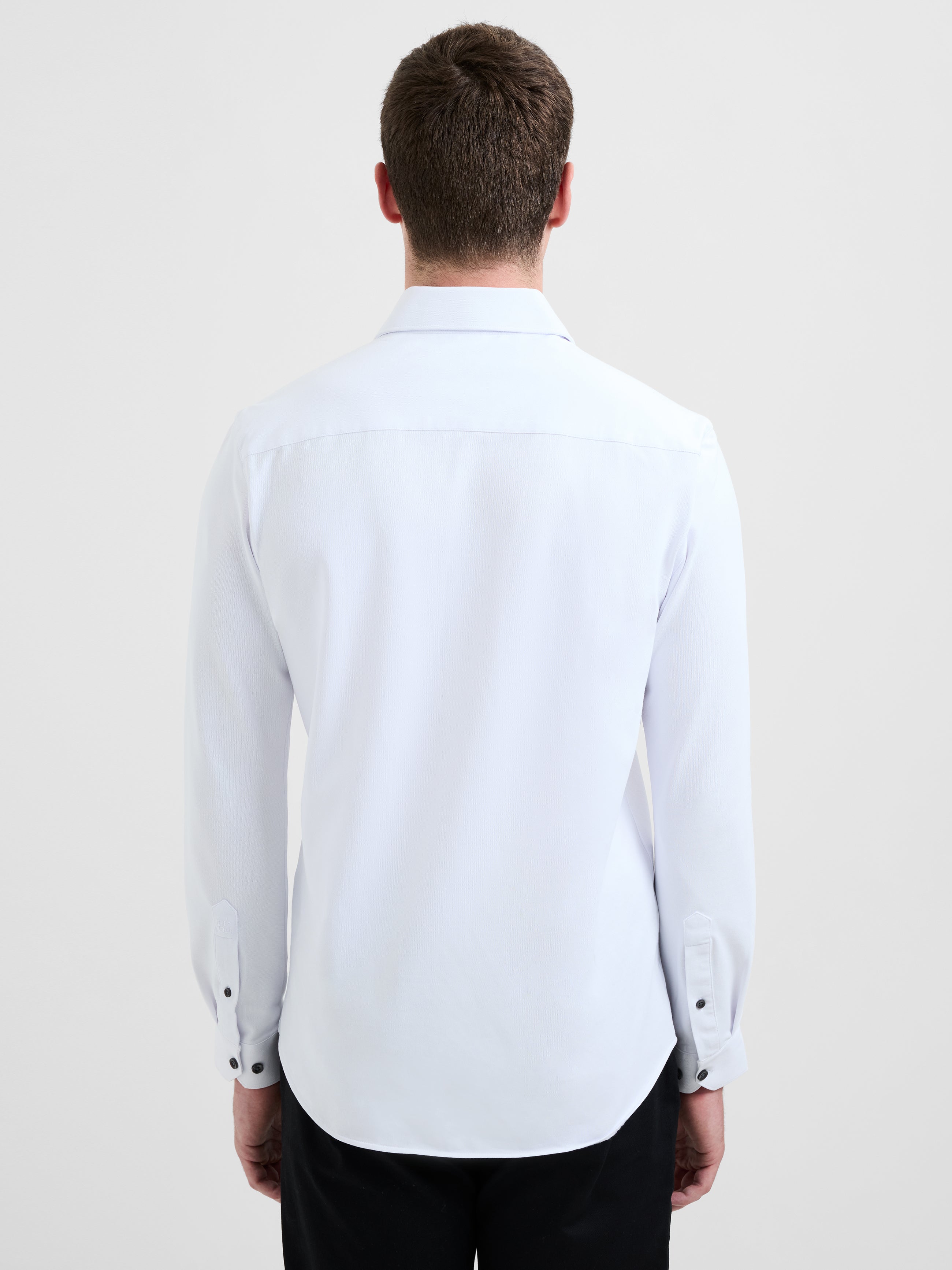 Slim Fit Contrast Detail Long Sleeve Shirt