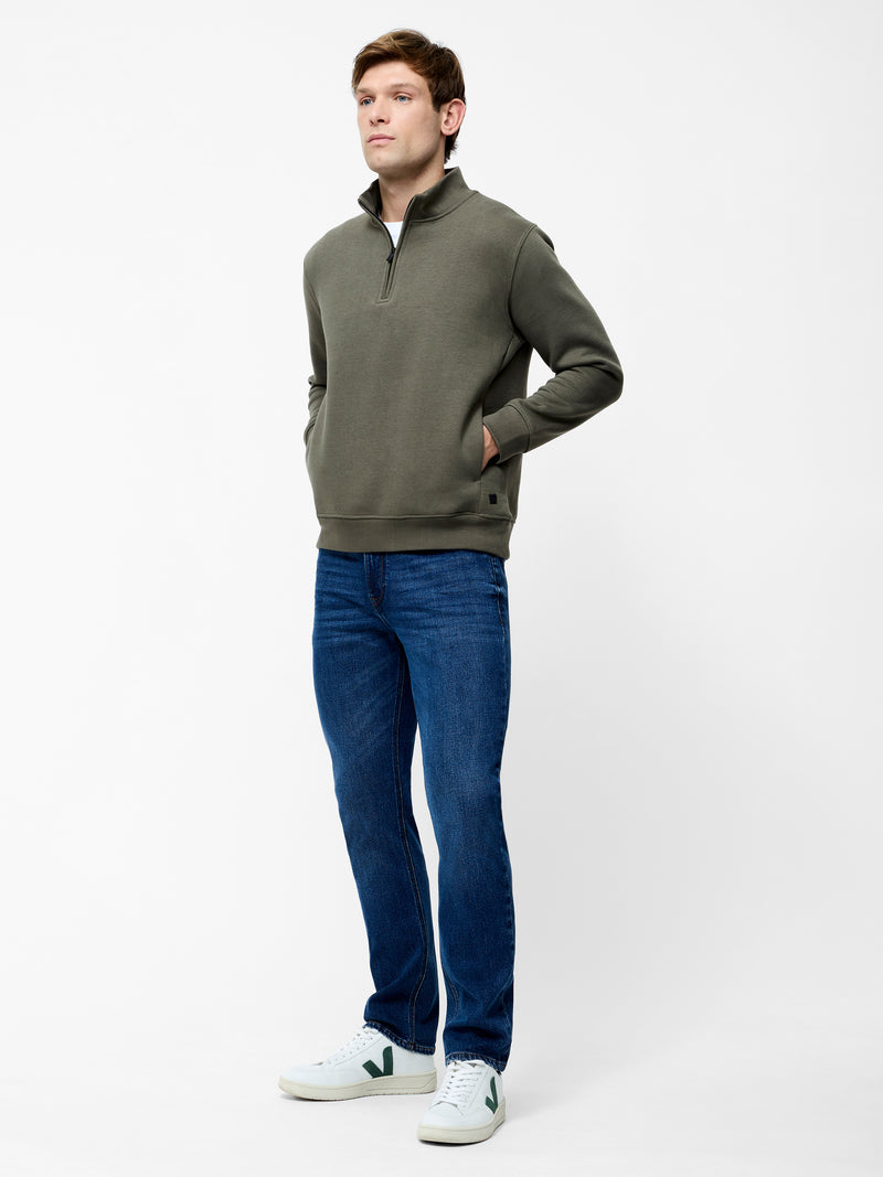 Half Zip Funnel Neck Sweatshirt