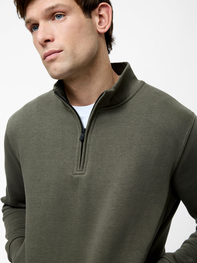 Half Zip Funnel Neck Sweatshirt
