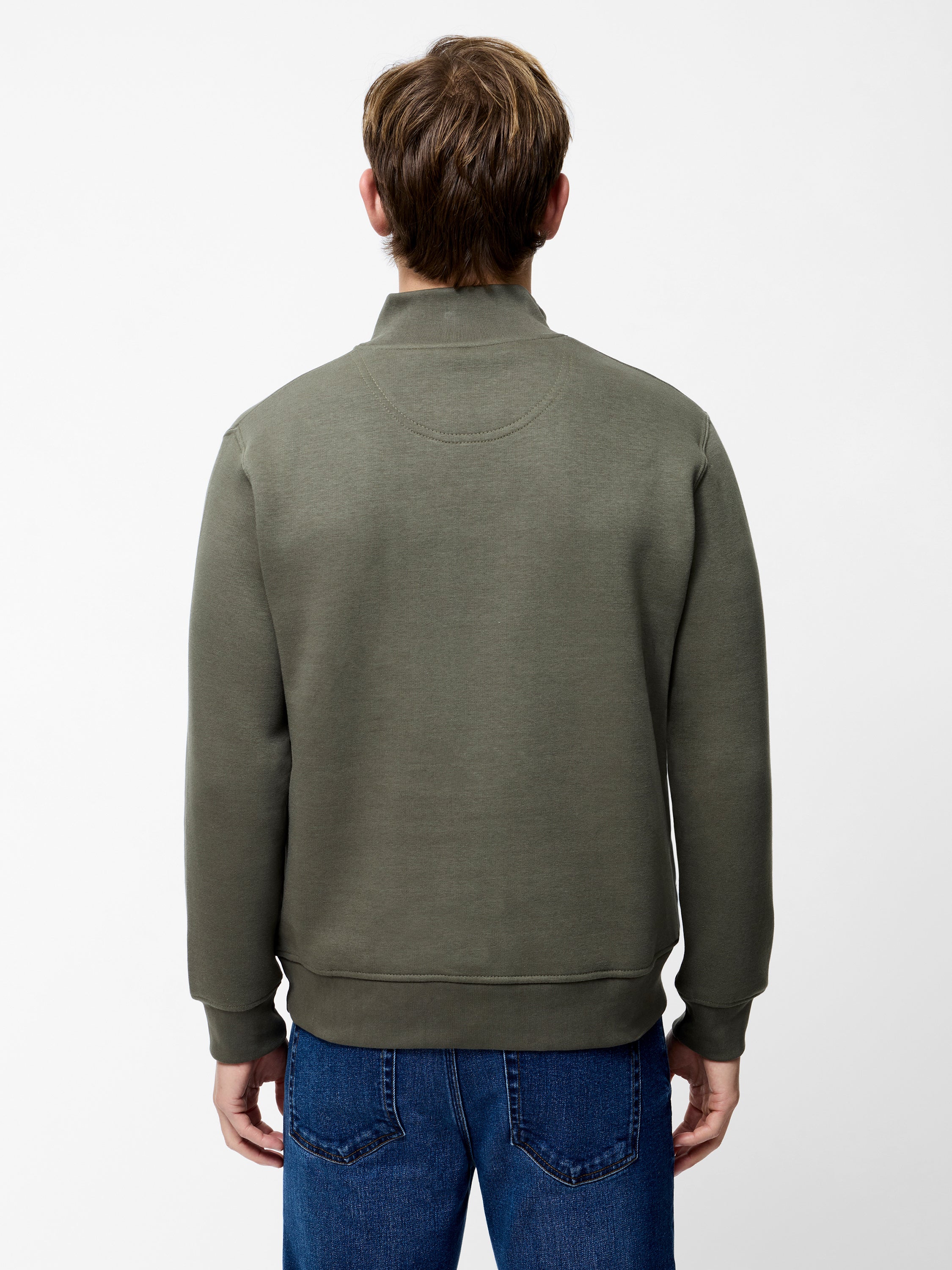 Half Zip Funnel Neck Sweatshirt