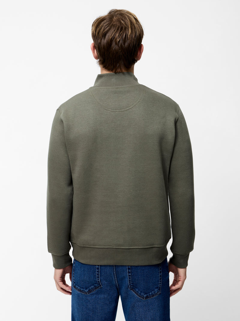 Half Zip Funnel Neck Sweatshirt