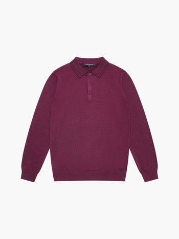 3 Button Knit Polo Shirt