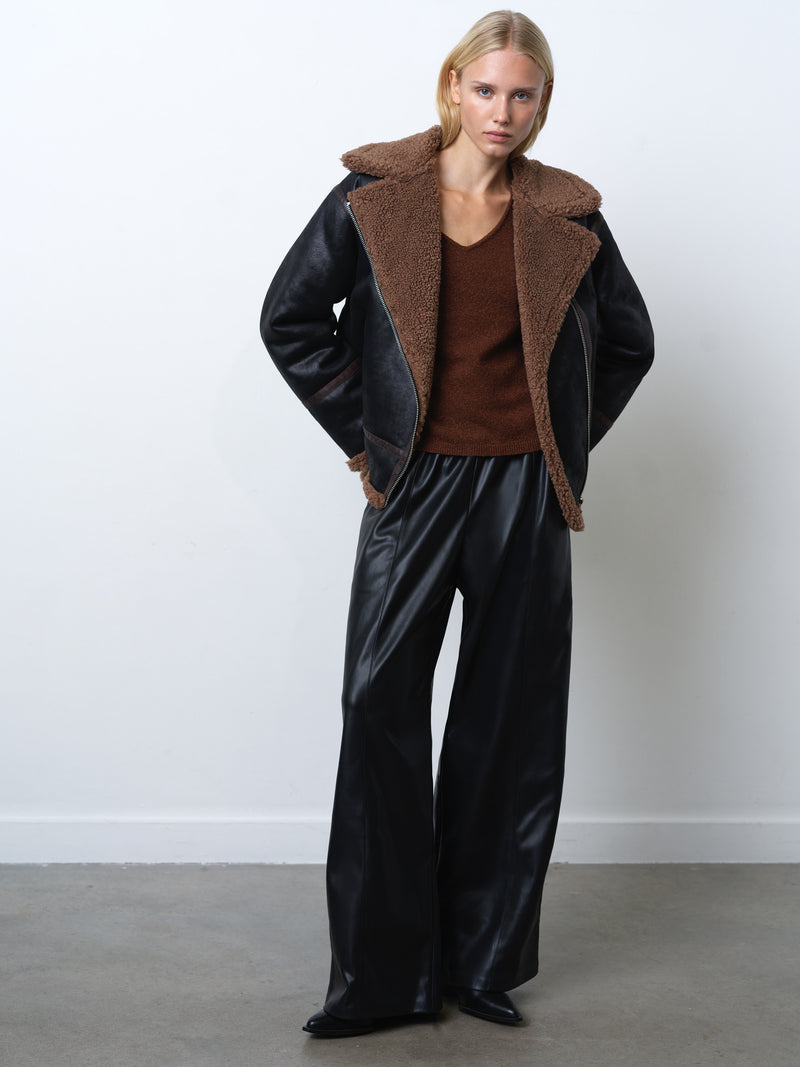 Suedette Zip Up Jacket