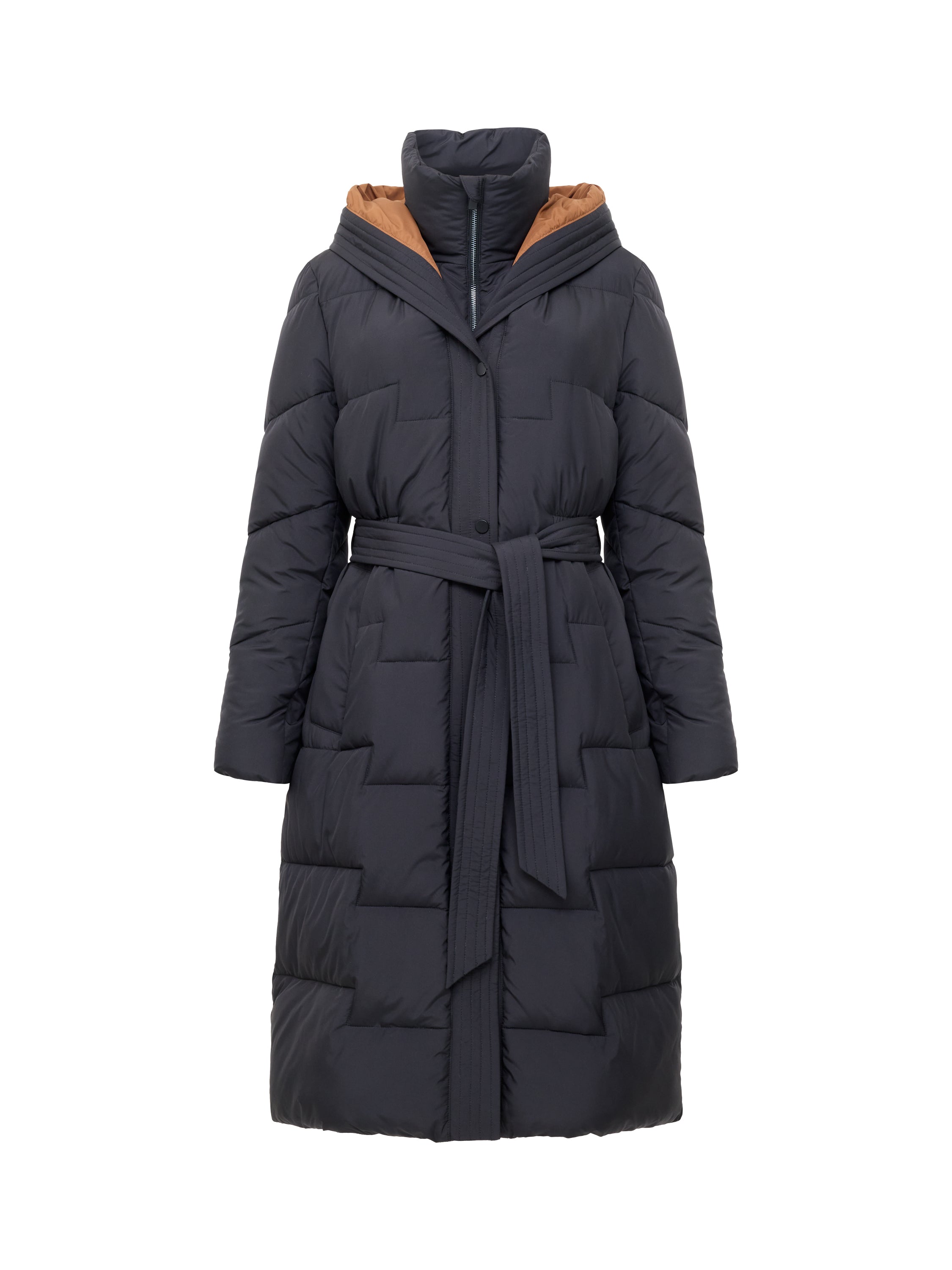 Minnie Belted Long Sleeve Hooded Coat