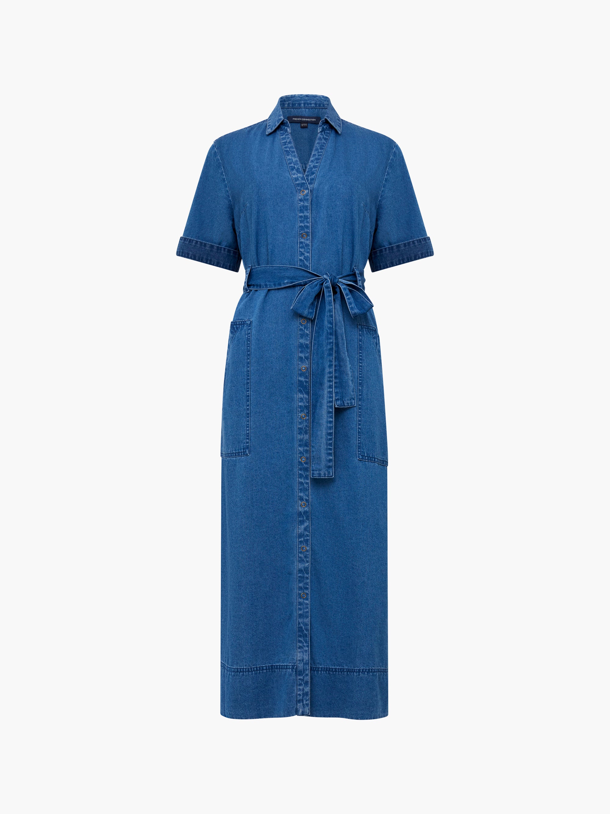 Zaves Chambray Denim Dress