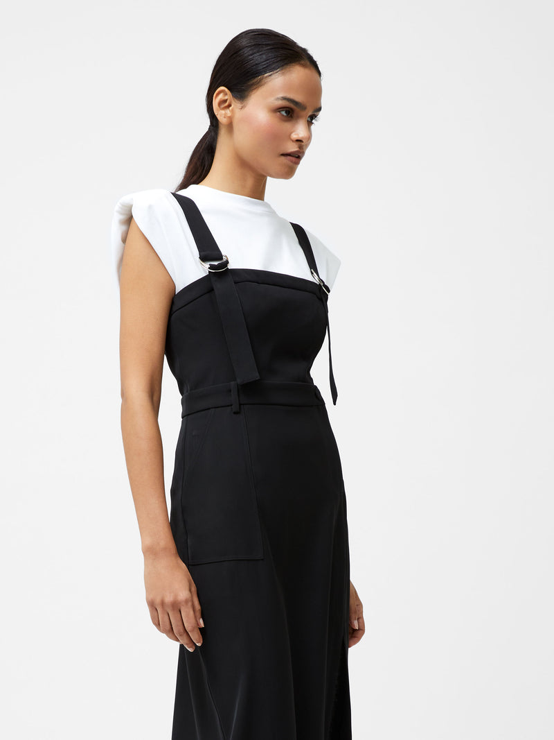 Harrie Suiting Pinafore Midi Dress