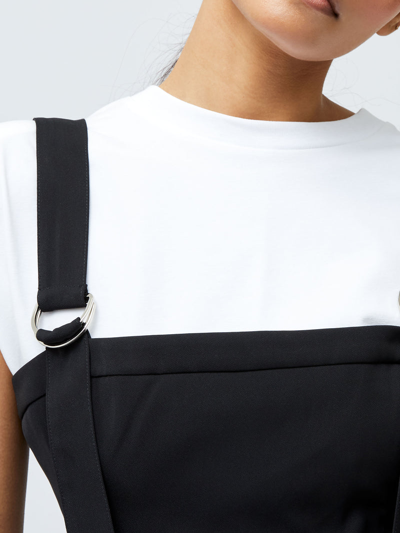 Harrie Suiting Pinafore Midi Dress