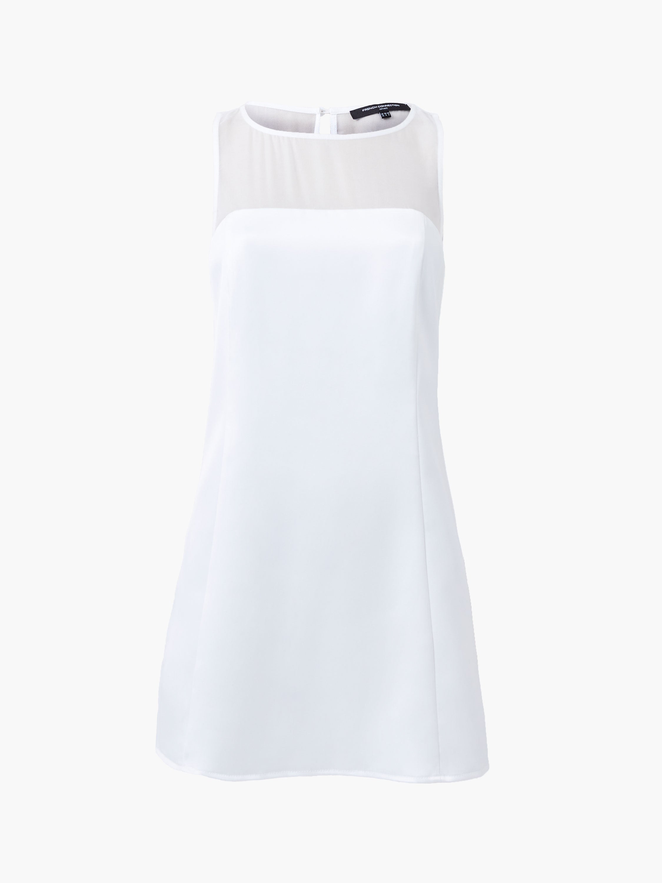 Carey Satin Slash Neck Chiffon Mini Dress