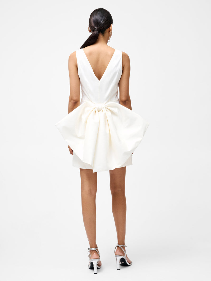 Beverly Satin Sleeveless Bow Mini Dress