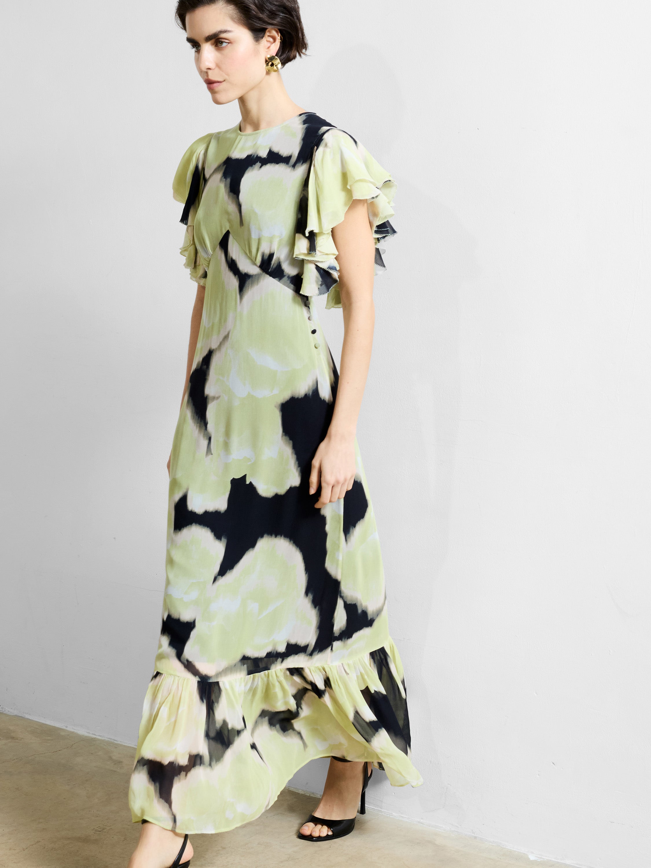 Natalie Emina Chiffon Maxi Dress