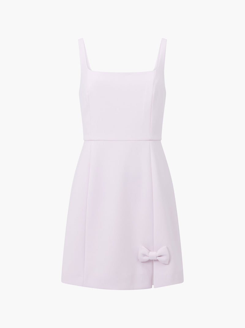 Whisper Bow Slit Strappy Mini Dress