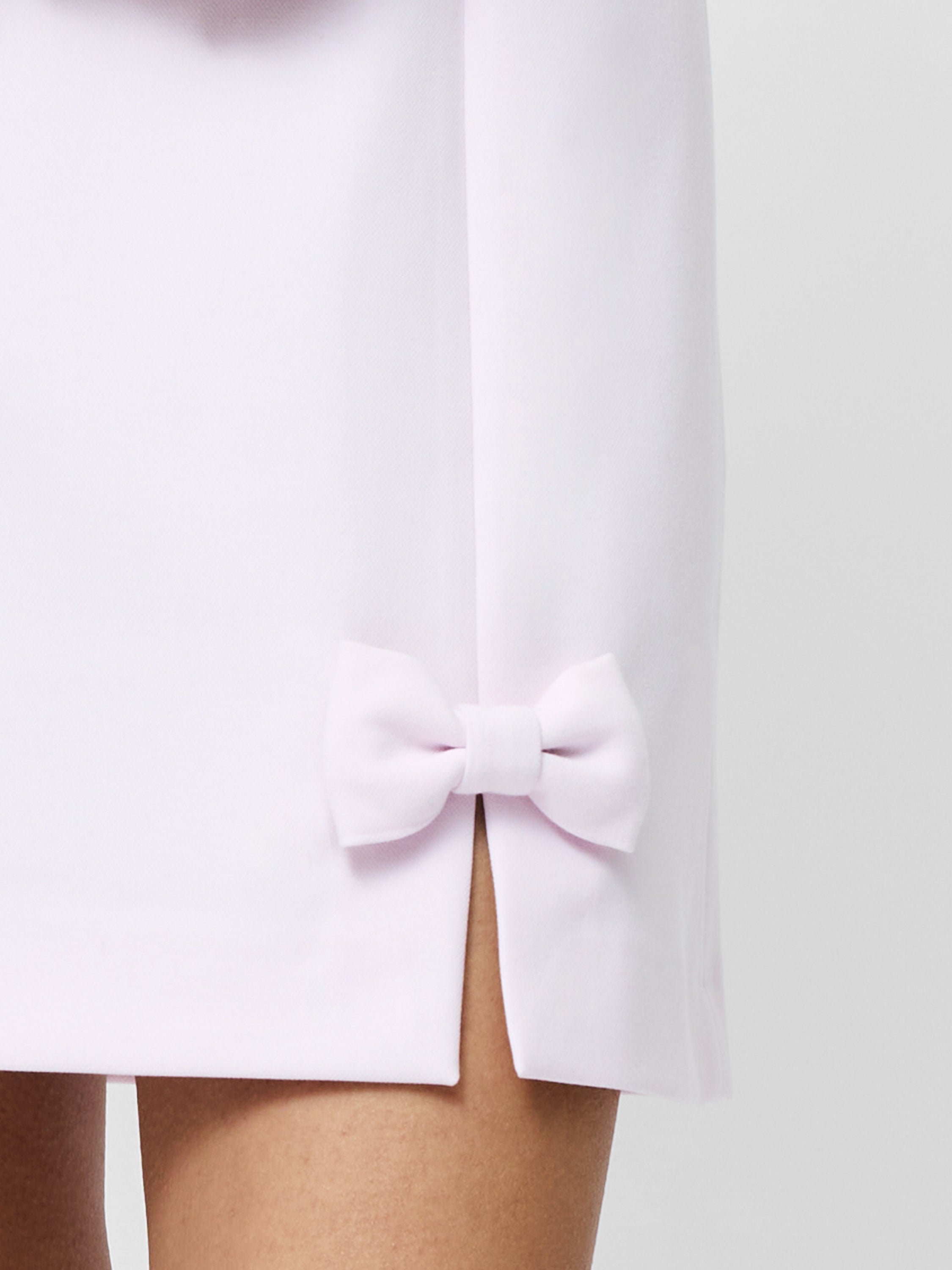 Whisper Bow Slit Strappy Mini Dress