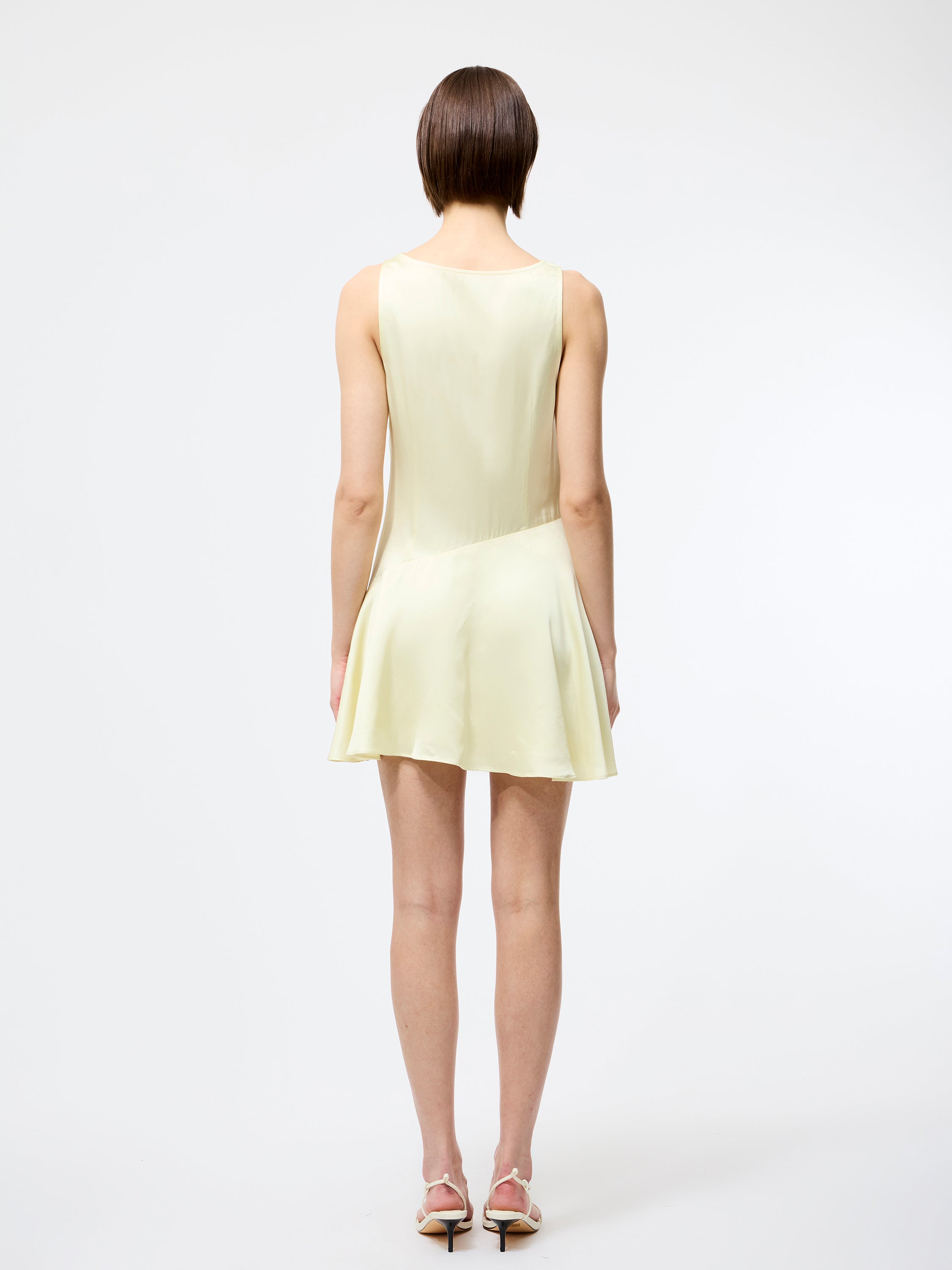 Oona Satin Asymmetrical Mini Dress