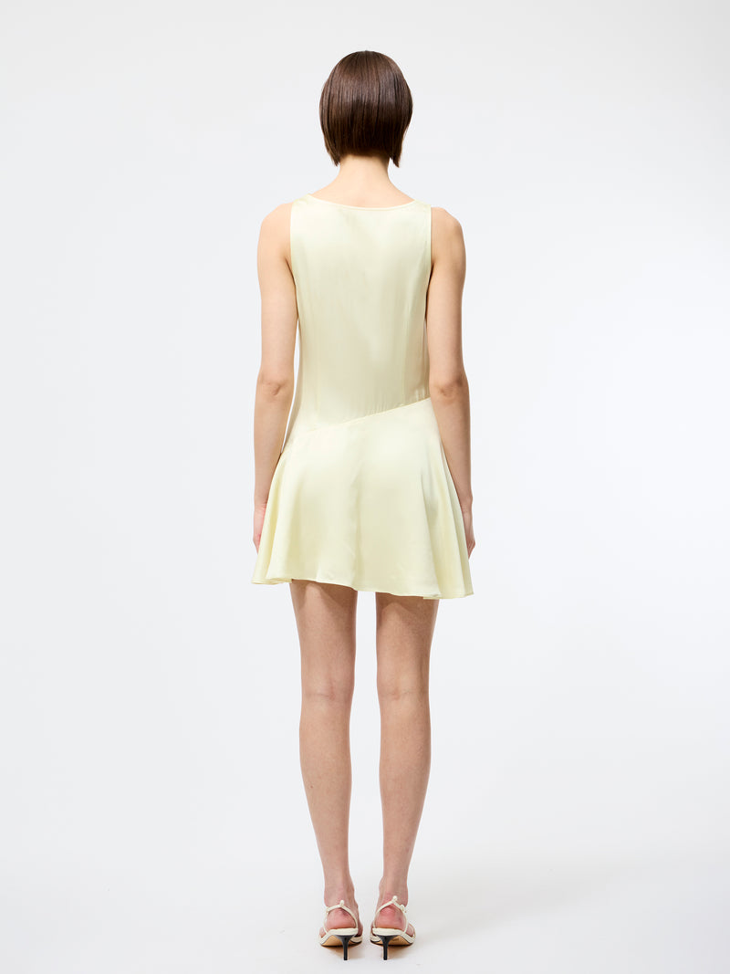 Oona Satin Asymmetrical Mini Dress