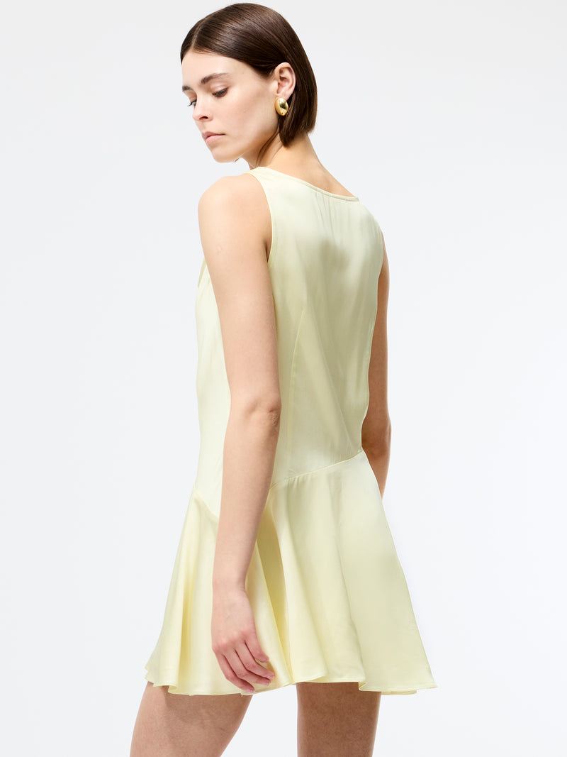 Oona Satin Asymmetrical Mini Dress