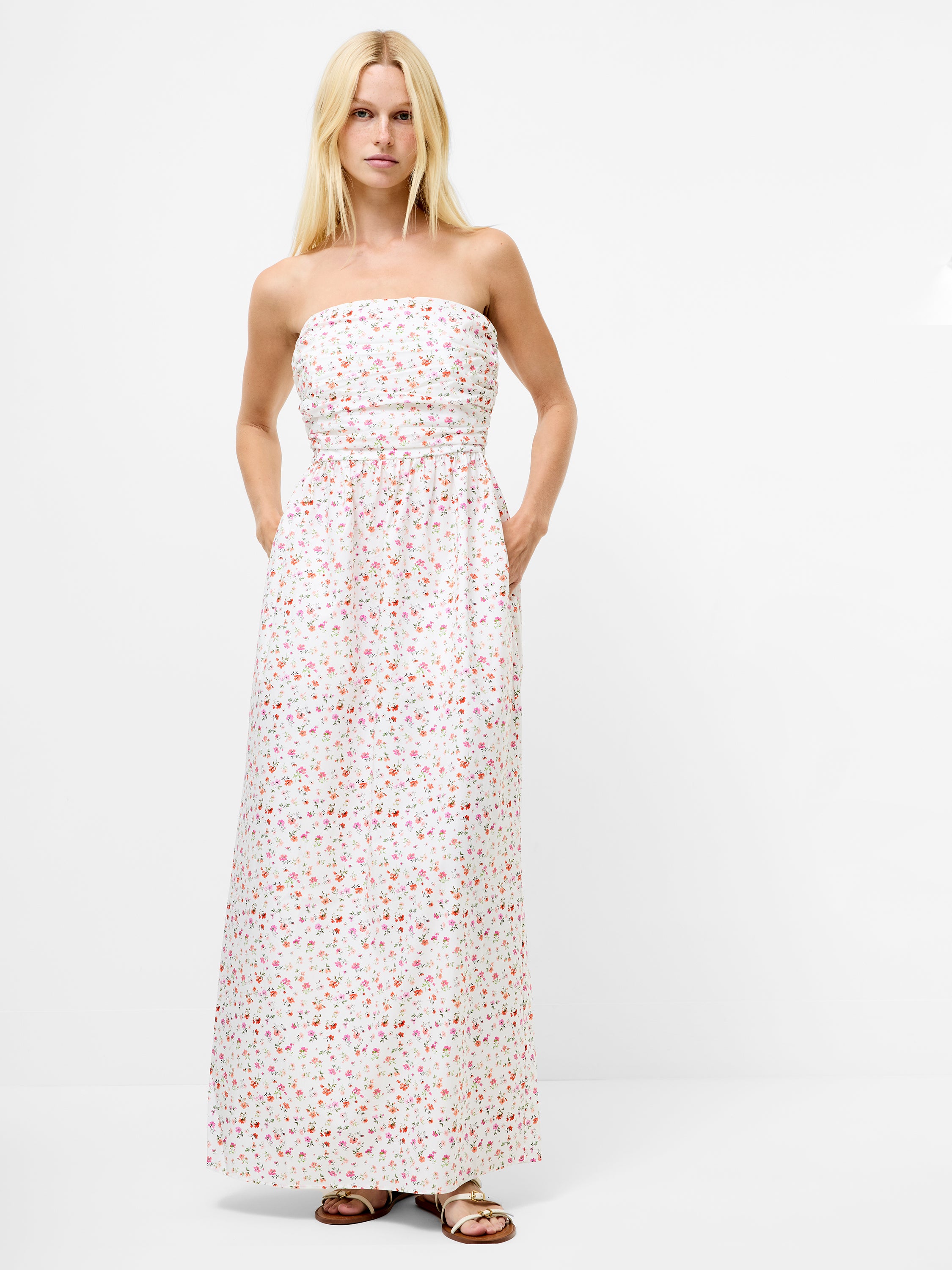 Nomi Cotton Bandeau Maxi Dress