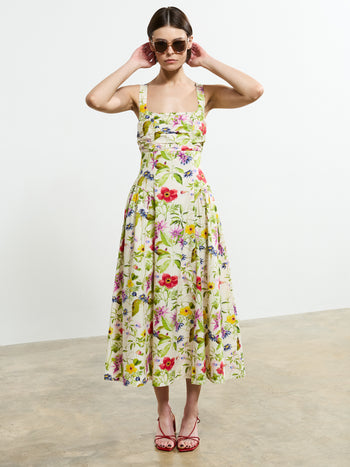 Monica Barletta Poplin Midi Dress