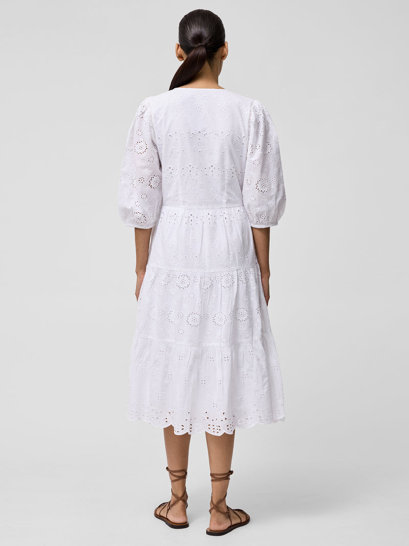 Broderie Anglaise Tiered Dress