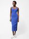 Textured Square Neck Midi Dress