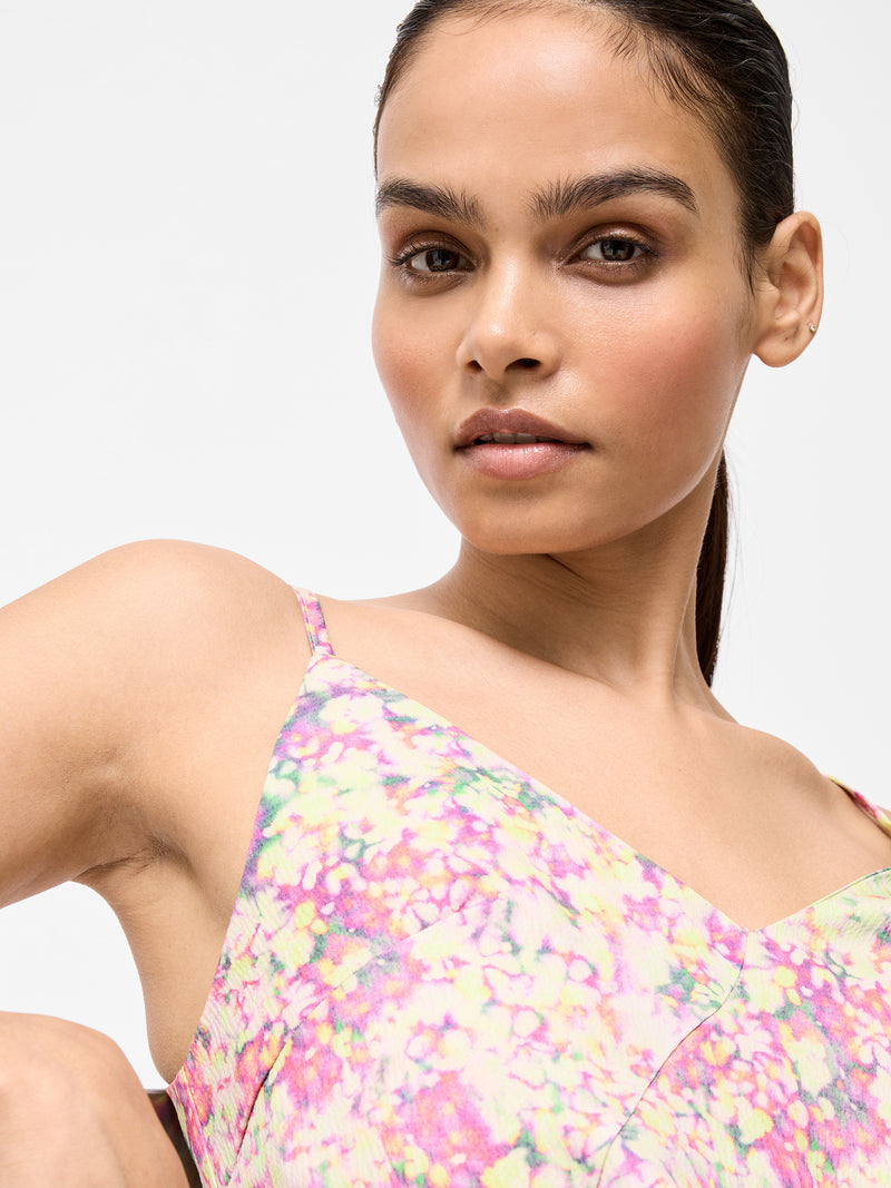 Donna Hammered Satin Asymmetric Dress