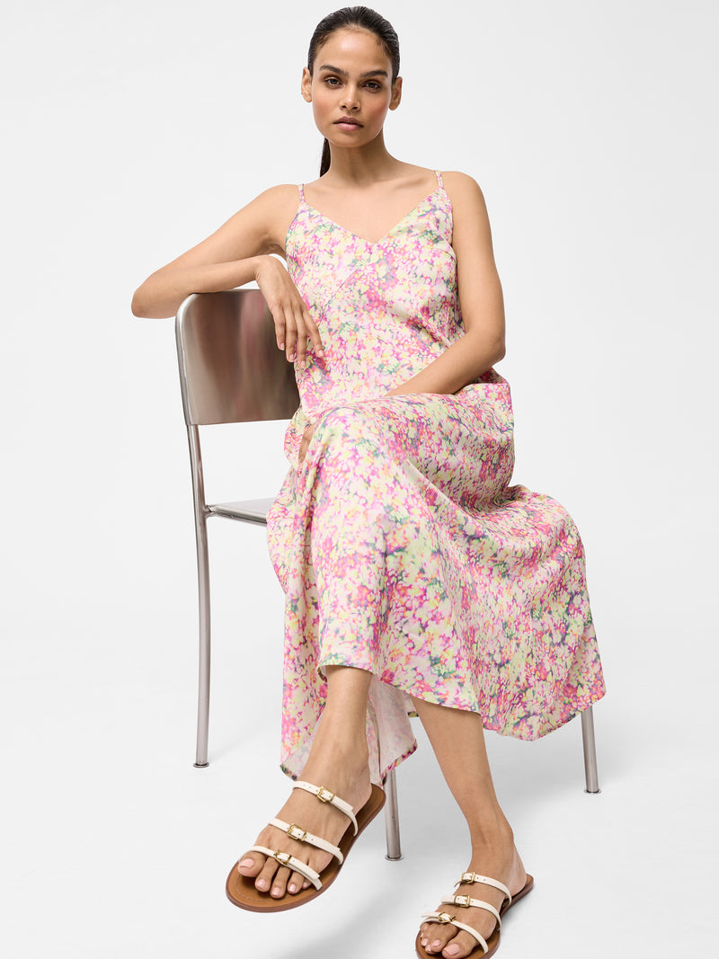 Donna Hammered Satin Asymmetric Dress