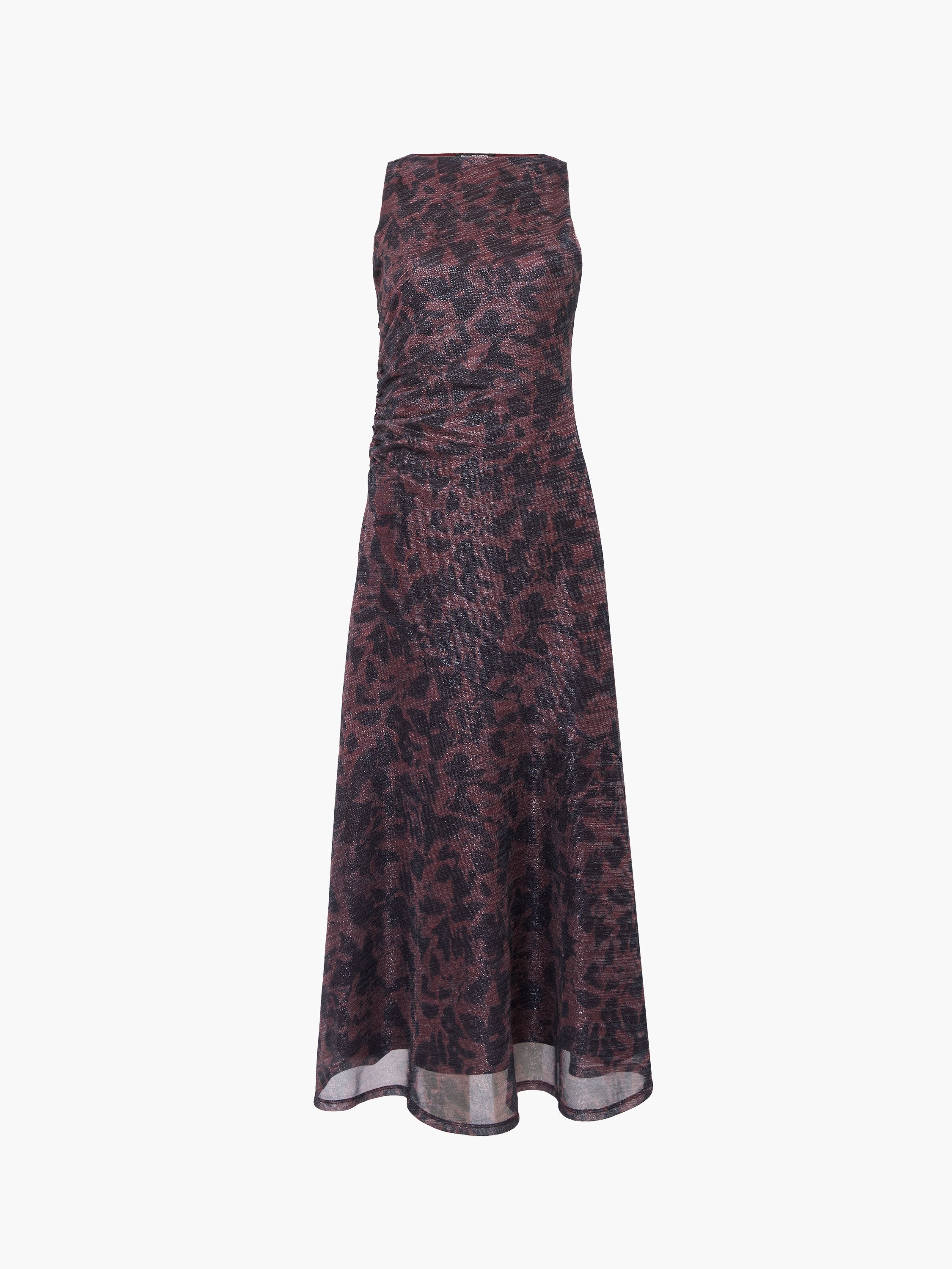 Lorrie Lurex Round Neck Midi Dress