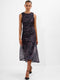 Lorrie Lurex Round Neck Midi Dress