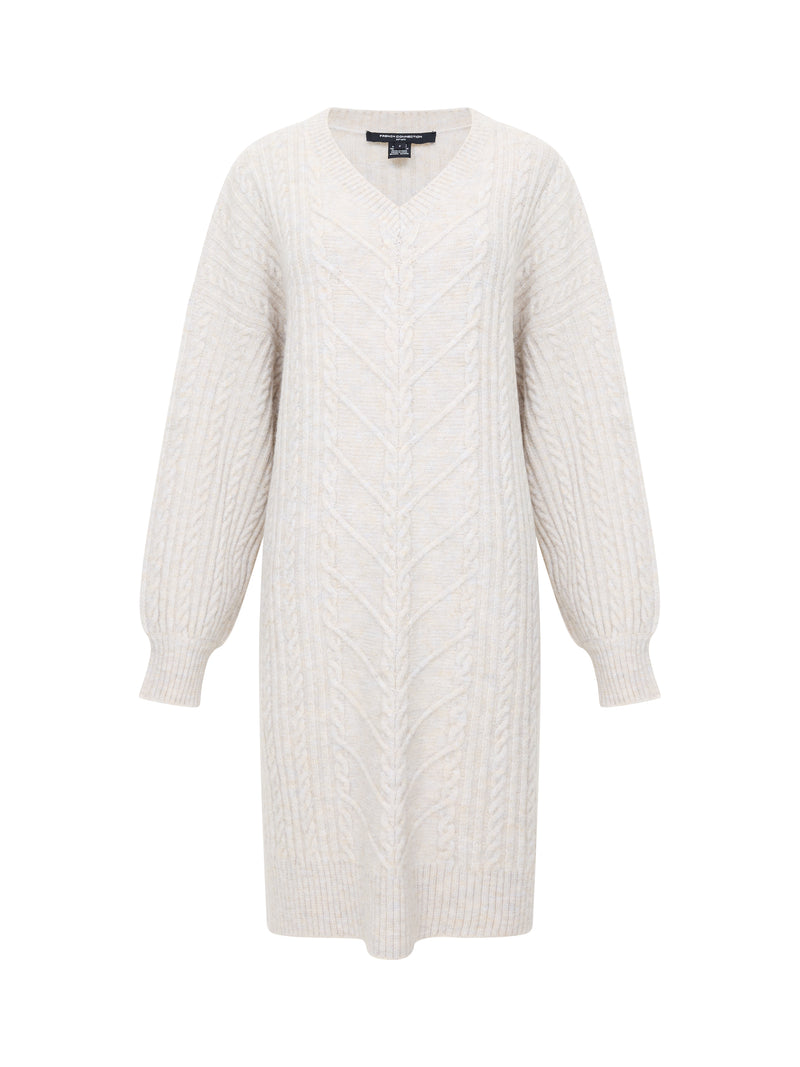 Marine Cable Knit Jumper Dress