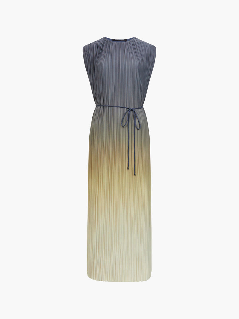 Xena Pleated Ombre Midi Dress