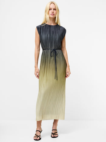 Xena Pleated Ombre Midi Dress