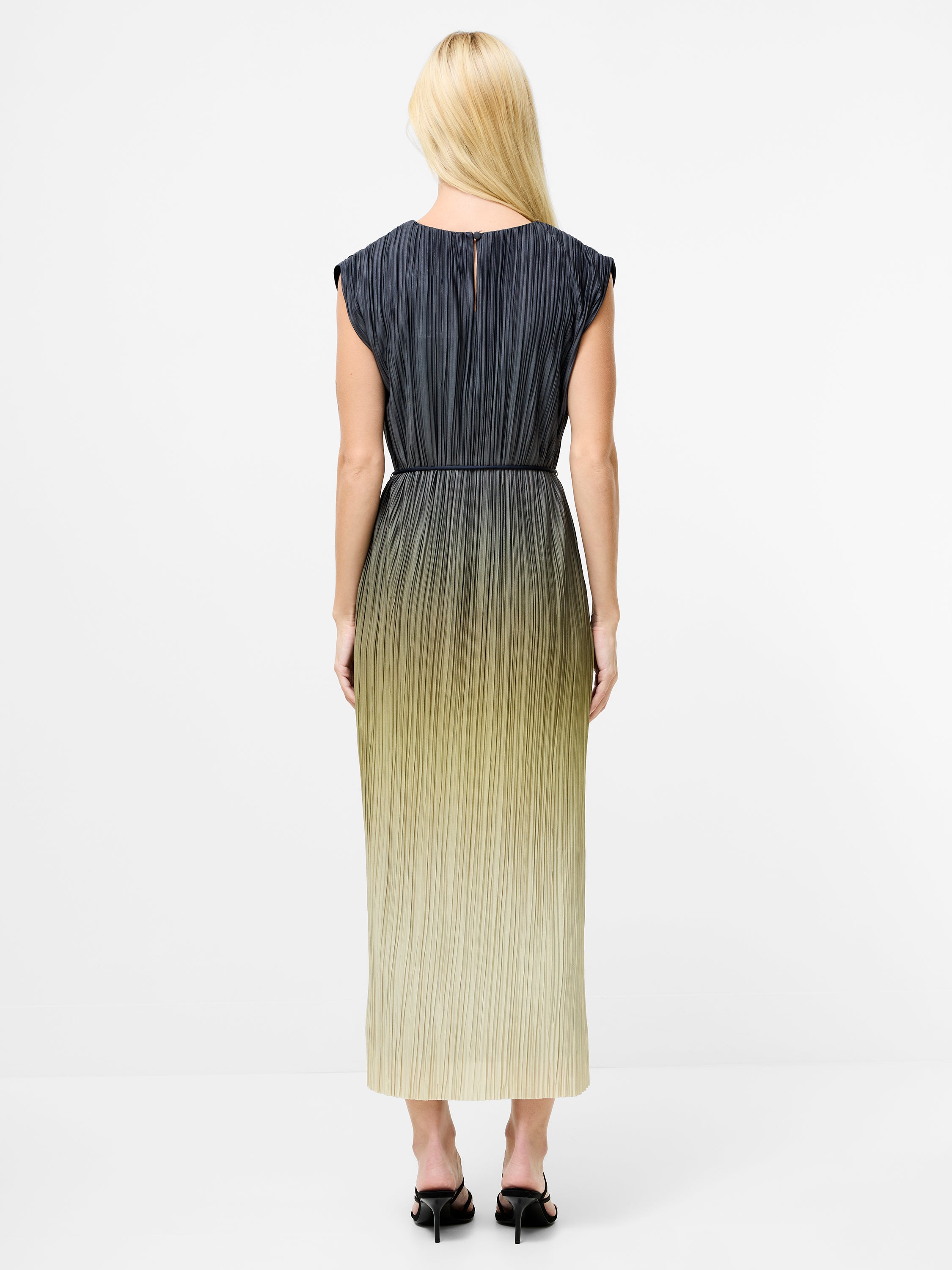 Xena Pleated Ombre Midi Dress