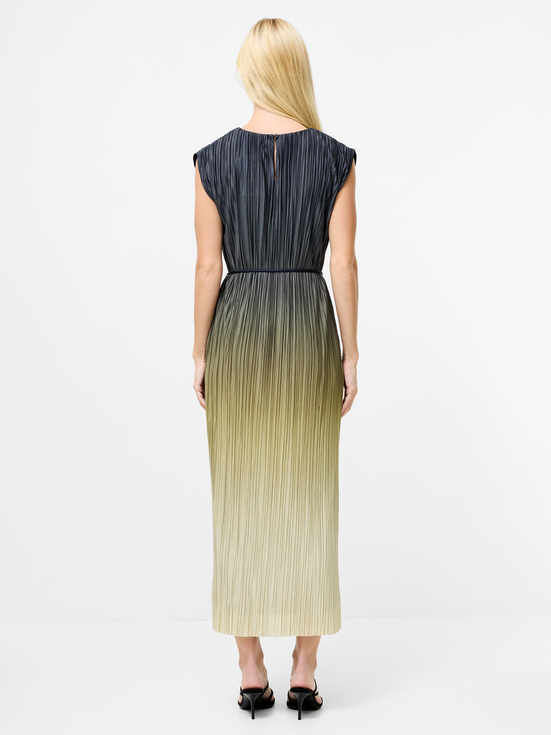 Xena Pleated Ombre Midi Dress