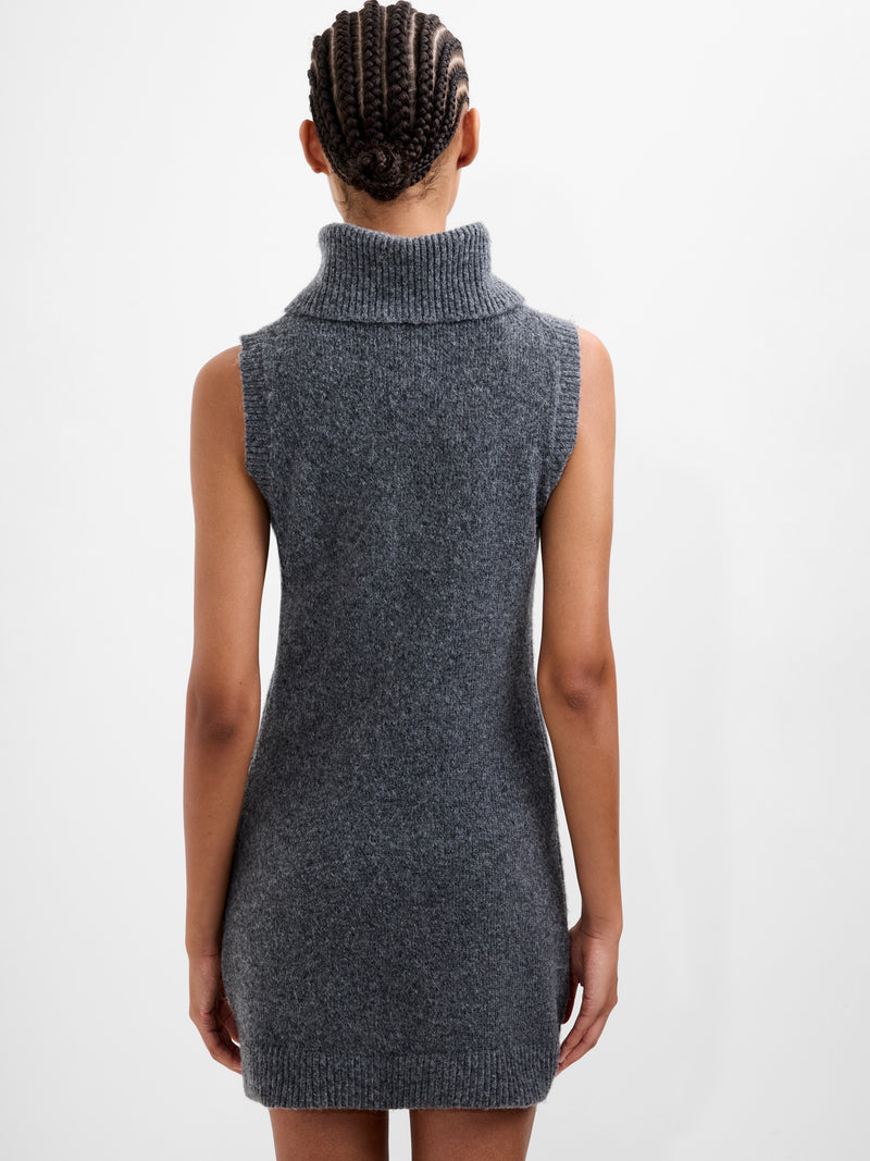Vhari Recycled Knit Sleeveless Turtleneck Mini Dress