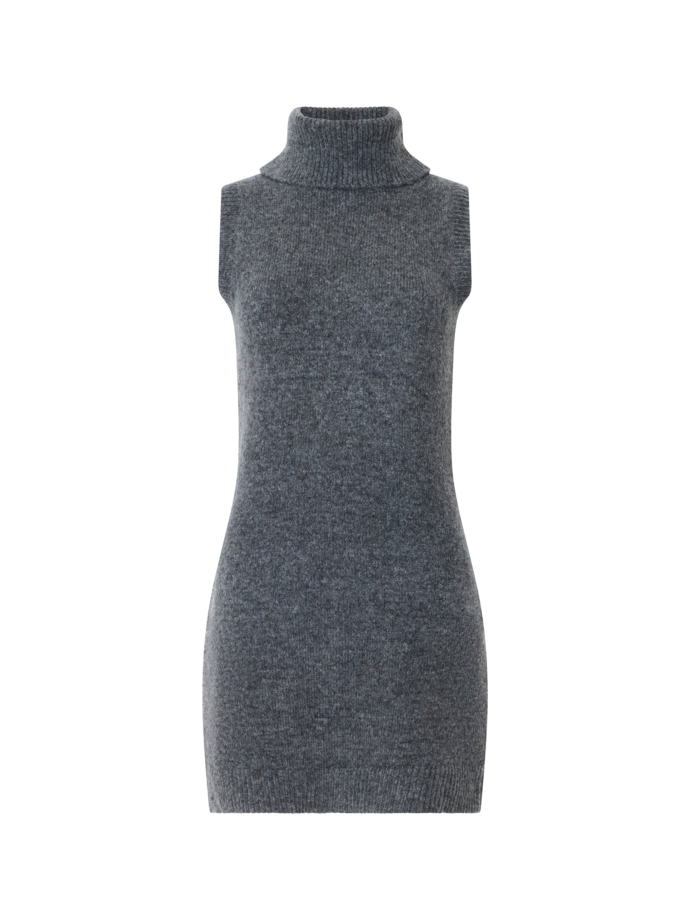Vhari Recycled Knit Sleeveless Turtleneck Mini Dress
