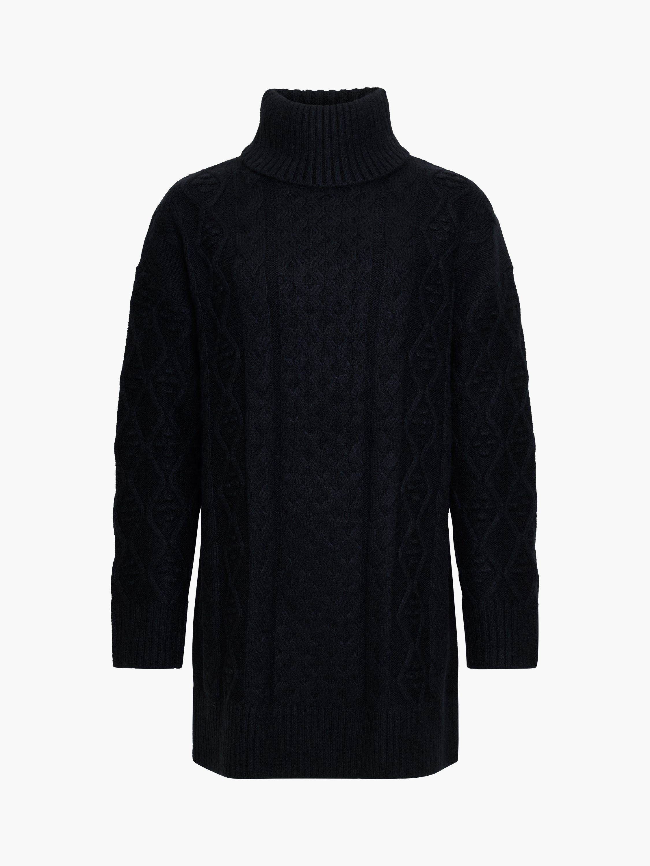 Makira Cable Knit Turtleneck Mini Dress