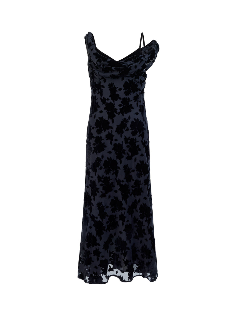 Kara Devore Twisted Midi Dress