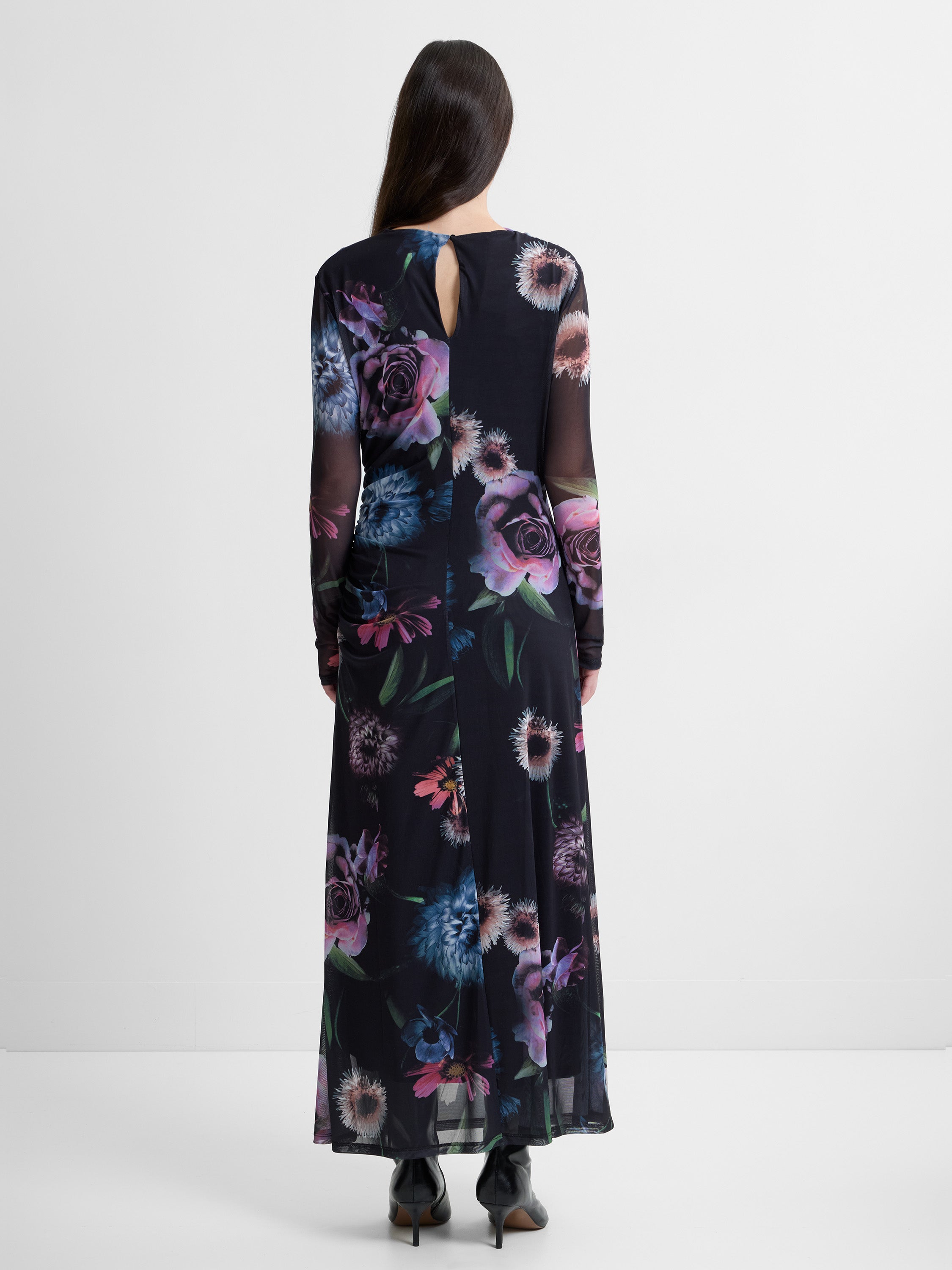 Tarissa Mesh Rose Long Sleeve Dress