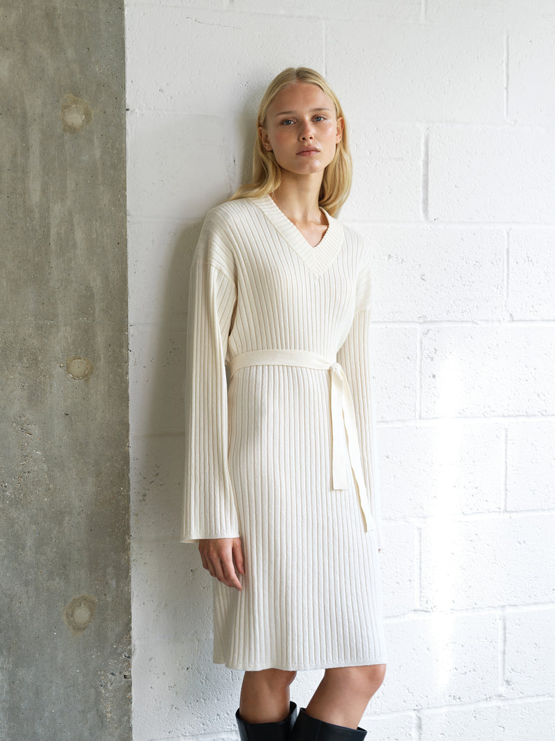 Cammi Knit Long Sleeve Belted Dress