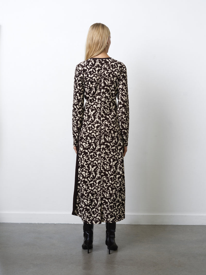Kelly Print Jersey Long Sleeve Dress