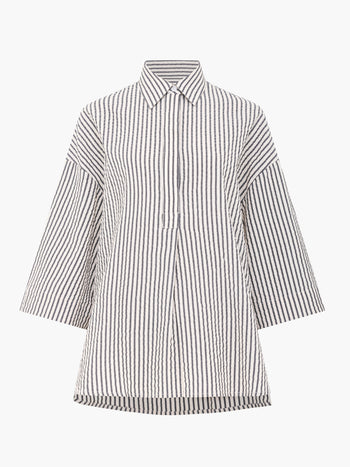 Lia Seersucker Striped Shirt