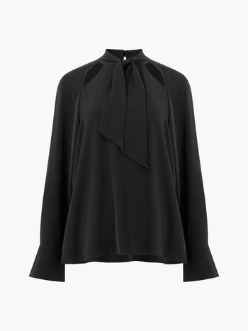 Carmen Recycled Crepe Tie Blouse