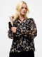Amelia Hallie Crinkle Tie Neck Blouse