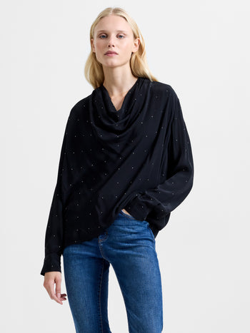 Renaya Diamante Draped Blouse